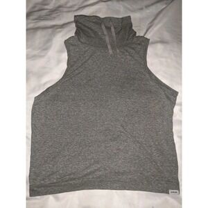 Prana Cozy Up Barmsee Tank Heathered Gray Cowl Neck Sleeveless Athleisure Med